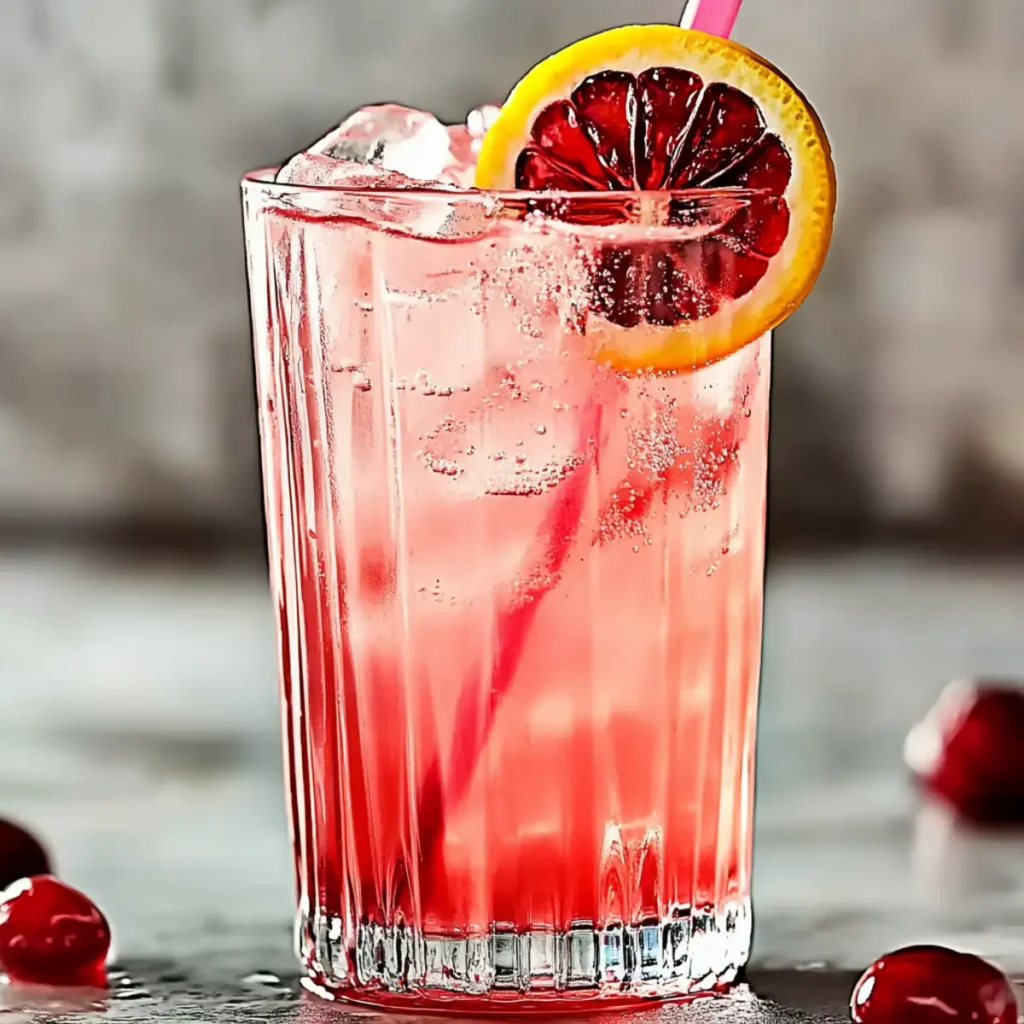 Delightful Dirty Shirley Pink Cocktail Recipe with Vodka Fizz
