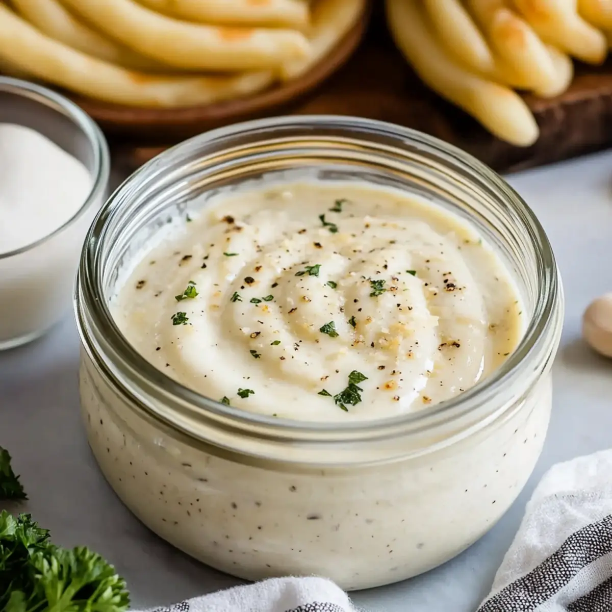 Creamy White Garlic Parmesan Sauce