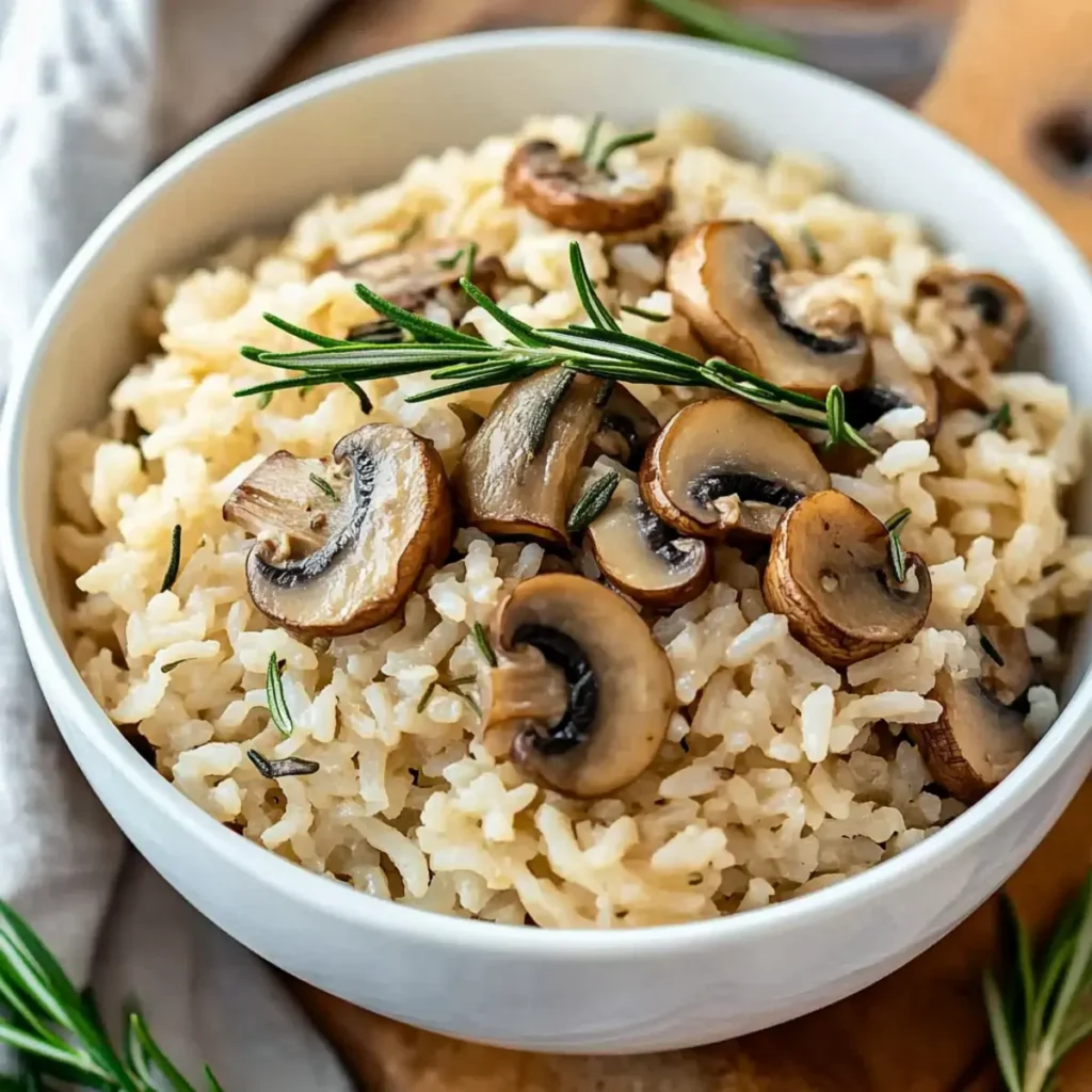 Rosemary Rice Delicious Rosemary Mushroom Rice Pilaf Recipe Ready in 35 Minutes