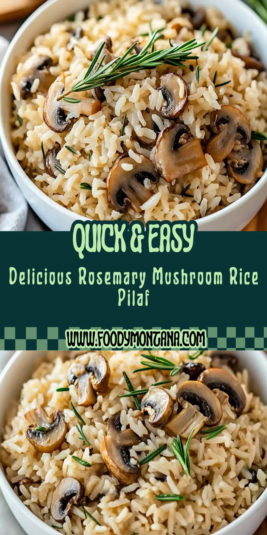 Rosemary Rice Delicious Rosemary Mushroom Rice Pilaf Recipe Ready in 35 Minutes