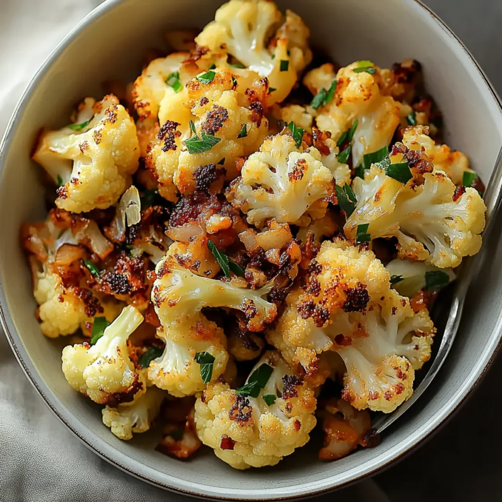 Roasted Cauliflower with Garlic