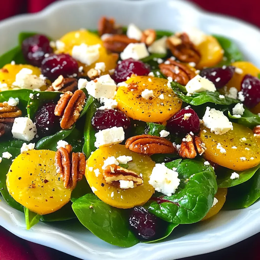 Cranberry Pecan Spinach Salad with Avocado and Feta Recipe