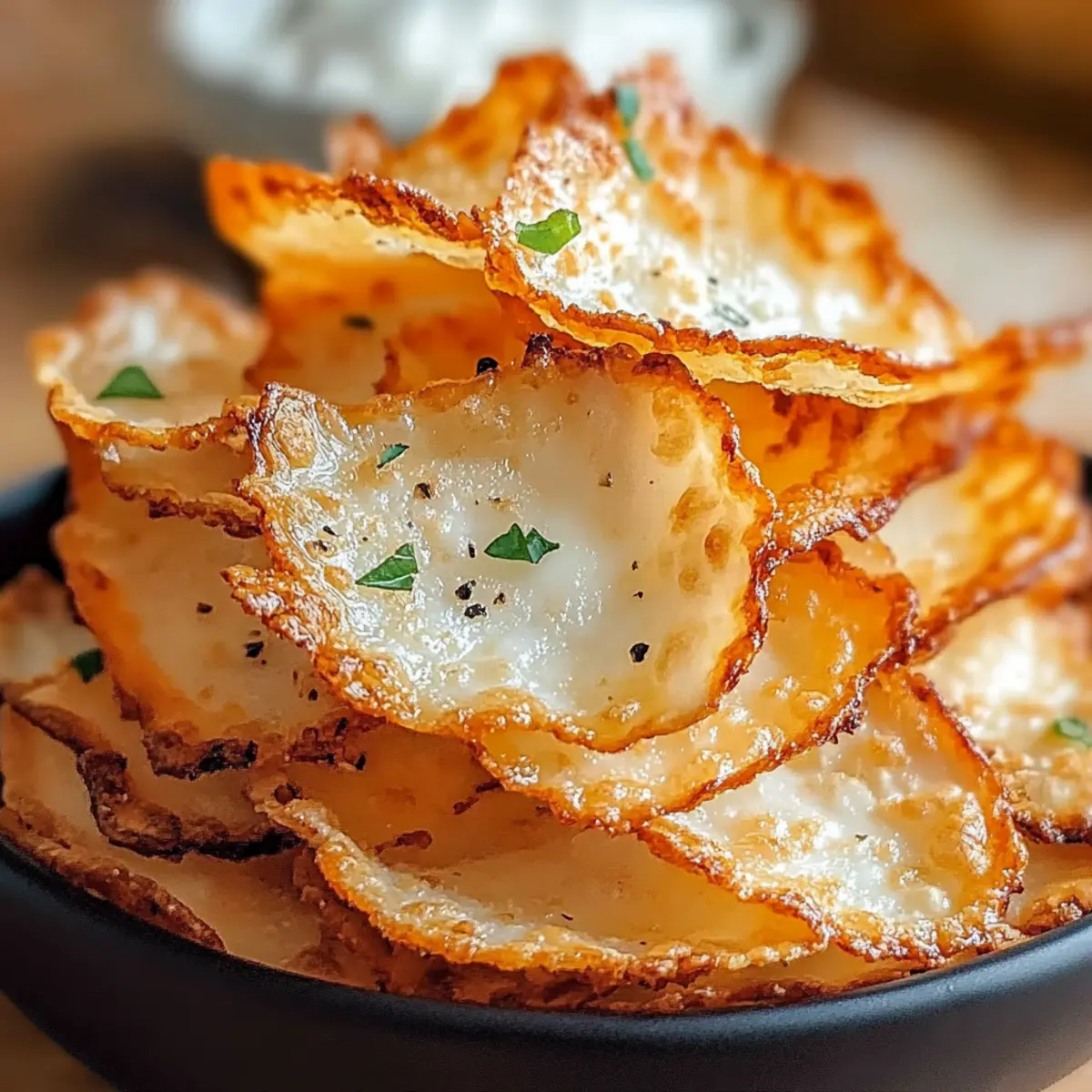 Crispy Cottage Cheese Chips