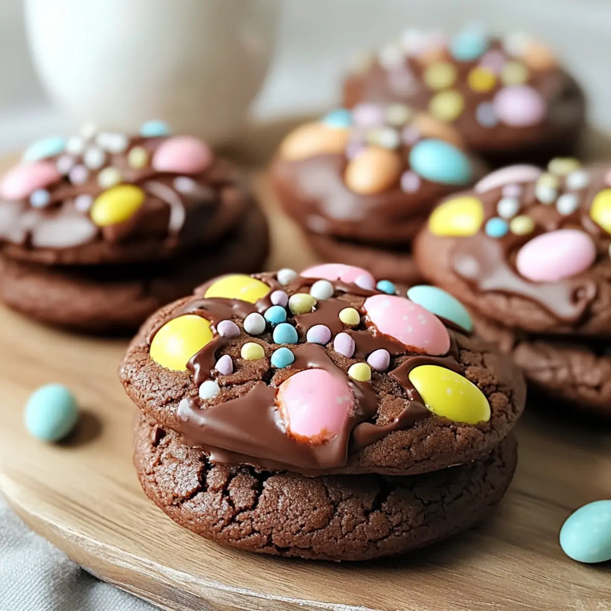 Chocolate Easter Egg Cookies