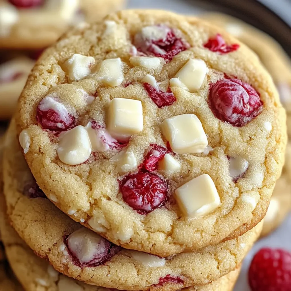 White Chocolate Raspberry Cookies