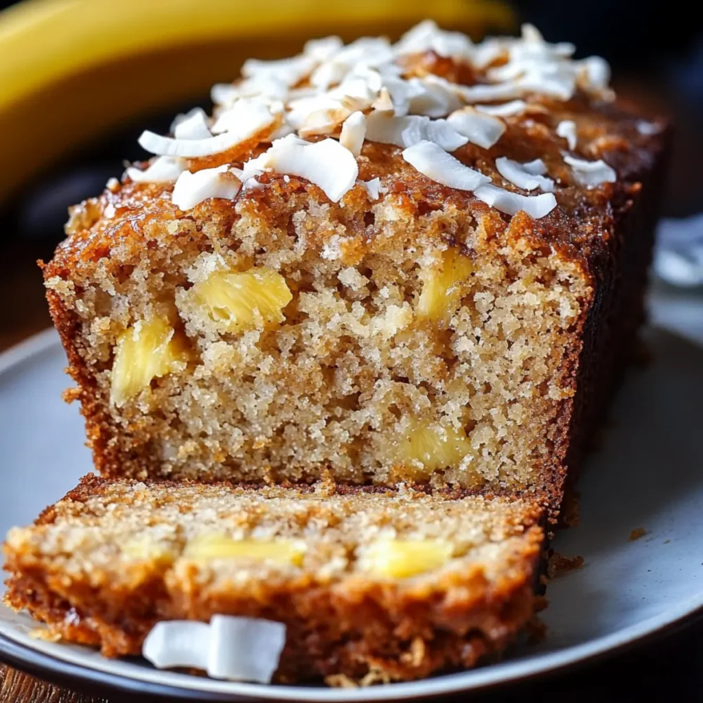 Coconut Pineapple Banana Bread
