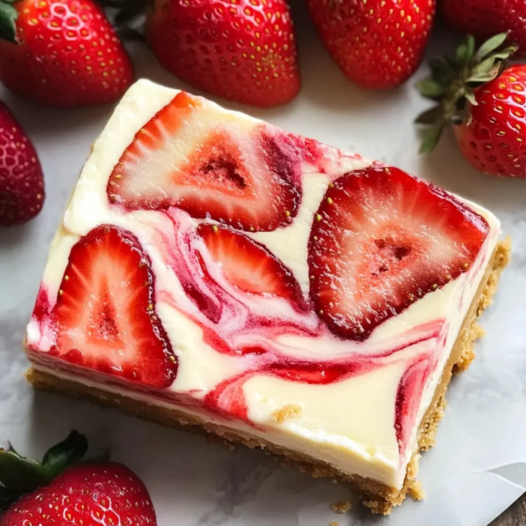 Strawberry Swirl Cheesecake