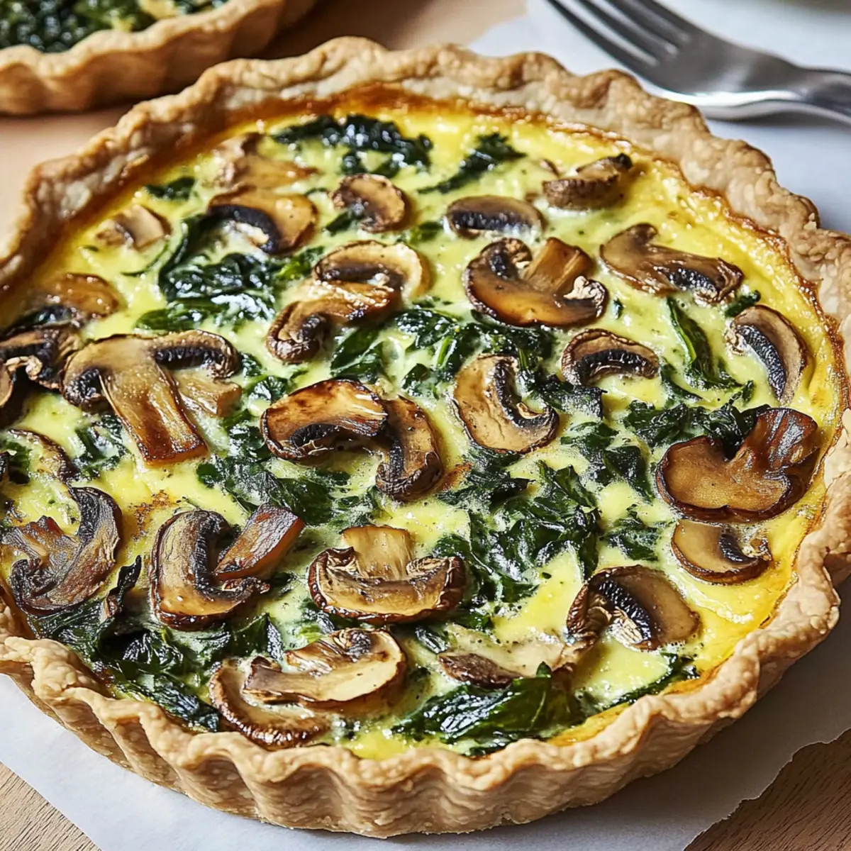 Spinach and Mushroom Quiche