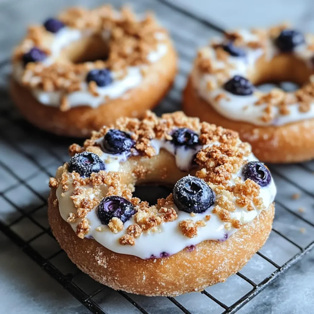Greek Yogurt Blueberry Crunch Bagels