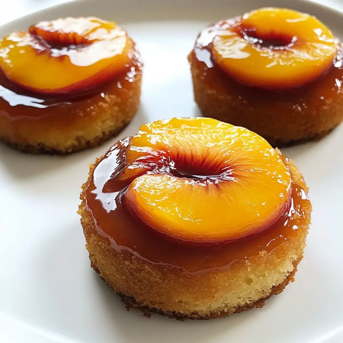 Mini Peach Upside-Down Cakes