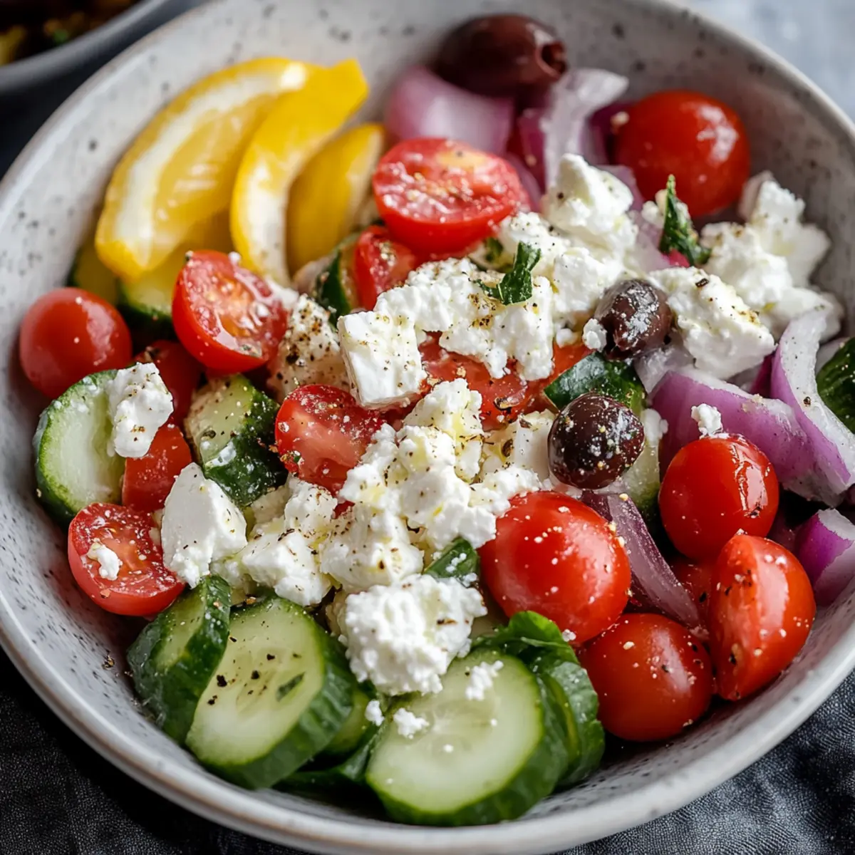 Greek Salad with Cottage Cheese