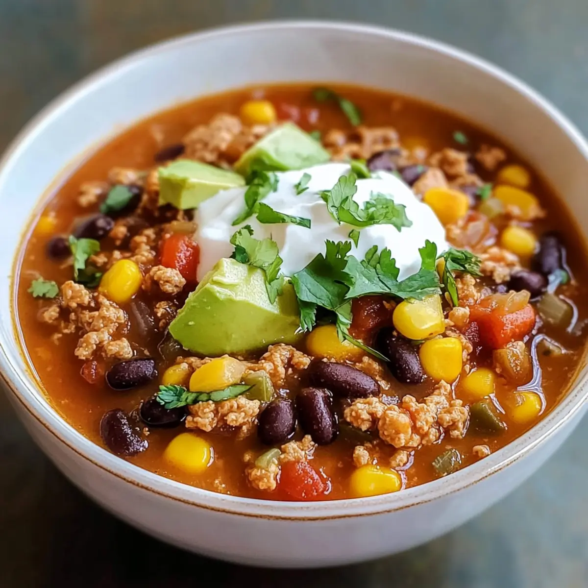 The BEST Taco Soup